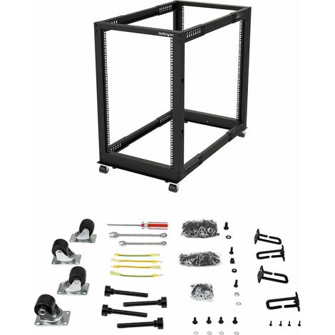 StarTech.com 4POSTRACK18U rack Rack indipendenti Nero (1/5)