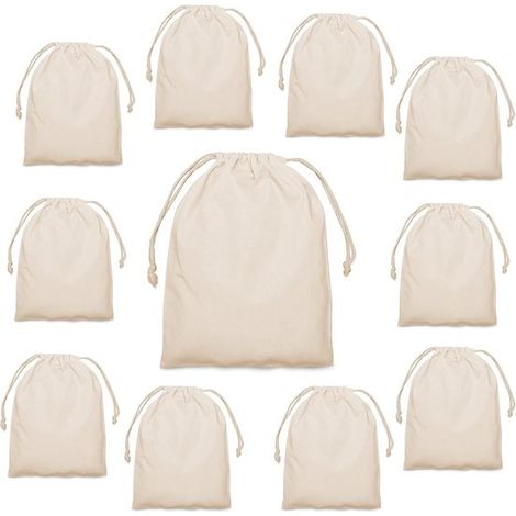 Ensemble de 10 sacs à poussière de différentes tailles pour la peinture, sacs naturels 25 x 30 cm (1/3)