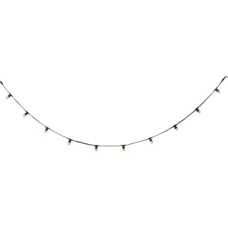 QAZQA Guirnalda de luces negra conectable con enchufe, 6m, 10 (1/5)
