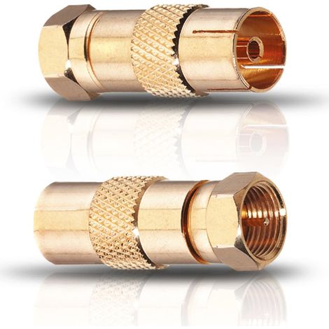 Oehlbach F-Stecker auf Antennenstecker Adapter 2er Set