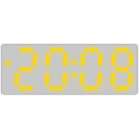 Réveil électronique LED, double alimentation (piles et secteur), plastique, style simple, lumière jaune 8017 (1/5)