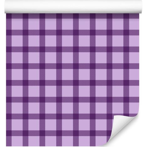 Papel pintado a cuadros morados - Morado, lavanda y ciruela 50x1000 cm (1/5)
