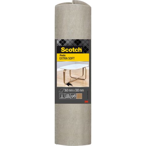 Coussinet de feutre ultra-doux Scotch®, adhésif, beige, 300 mm x 360 mm, 1/paquet (1/5)