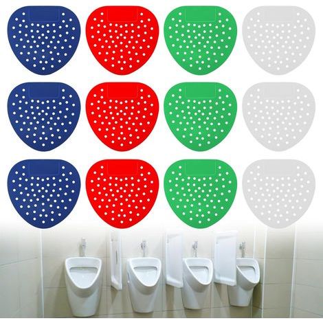 12 Pièces Écran D'urinoir Desodorisant Urinoir avec Parfum Filtre à Urinoir Protection Anti-Éclaboussures Urinoir Grille Urinoir Tamis D'urinoir pour Tous les Lieux Commerciaux et Appartements (1/5)