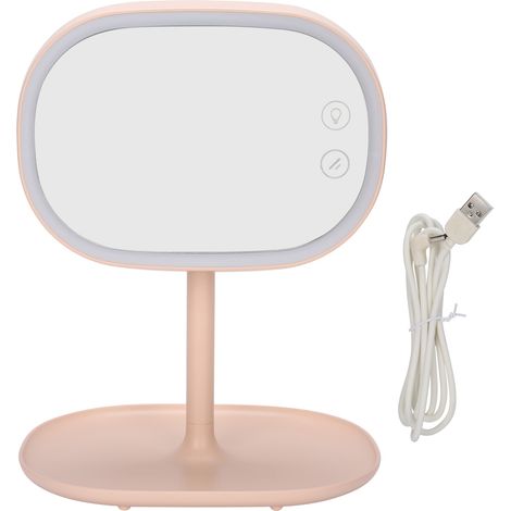 Lampe de Maquillage Portable, Miroir LED avec Recharge USB pour Chambre et Bureau (1/5)