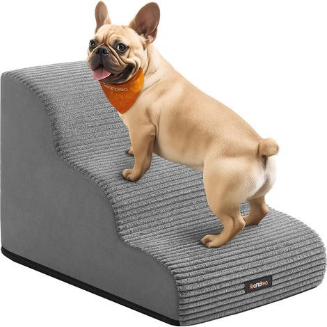 Hundetreppe mit 3 Stufen, hochdichtem Schaumstoff, waschbarem, rutschfestem Bezug für Bett oder Sofa (1/5)