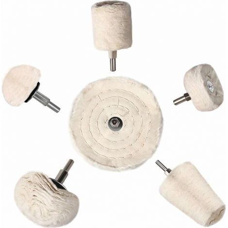 Accessoires de polissage, visseuse sans fil, roue / tampon / cône de polissage, kit de brosses coniques, en velours de coton, pour perceuse (1/5)