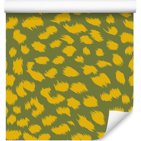 Gelbe Ledertapete in Gelb und Limette für Wohn- und Schlafzimmer, 50 x 1000 cm (1/5)