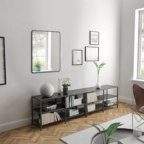 Miroir Salle de Bain Rectangle 60x80cm - encadrement en Aluminium - HOB 60 (1/4)