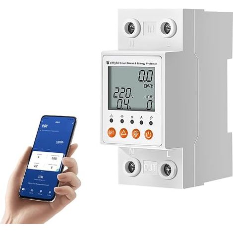 WiFi Energy Meter 63A Single Phase, Leak Protection