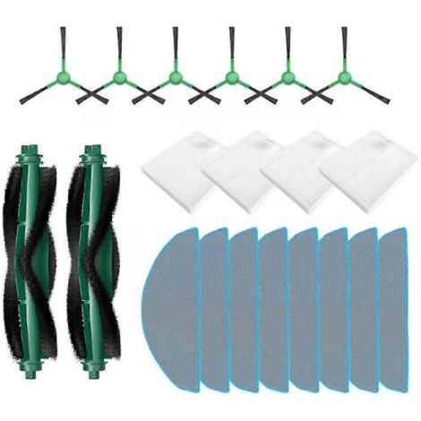 Pièces détachées pour iRobot Roomba 105 Vac / 105 Combo / 105 Combo+ / 104 Combo / Q052 : brosse principale, brosse latérale, filtre et lingette de nettoyage (1/5)