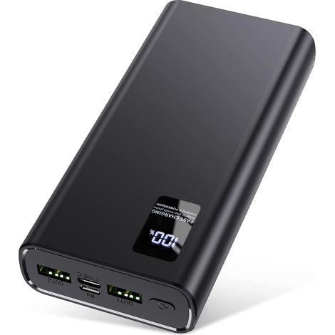 Power Bank 24000 mAh, Petite mais puissante (Sortie et entrée USB C), 5 A, Batterie Externe avec Fonction de Charge Rapide, Grande capacité, Compatible avec iPhone 14, 13, 12, Samsung, Apple Xiaomi