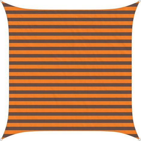 Voile d'ombrage orange et marron, 2,5 x 2,5 mètres (1/5)