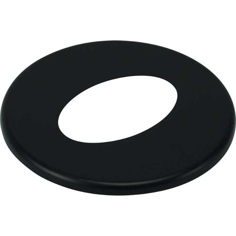 Rosone DN 150 mm per soffitto inclinato a 45° verniciato nero canna fumaria pellet