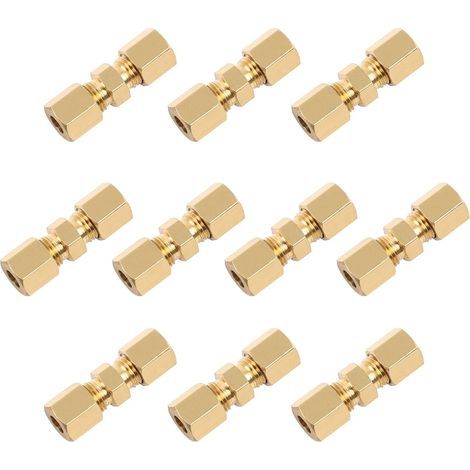 Lot de 10 connecteurs de conduites de frein, 33mmx10mm, pour conduites de frein, sans sertissage, cuivre (1/5)