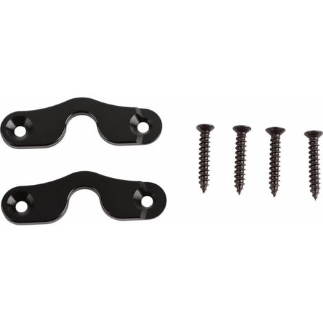 Reparaturset für Sonnenblendenclips aus Aluminiumlegierung, schwarz eloxiert, passend für Jeep Wrangler JK JL JLU