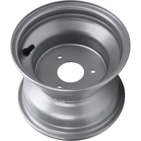 Jante de roue de VTT 18X9,50-8 en alliage d'aluminium haute résistance, moyeu de 8 pouces pour Go Karts, voiturettes de golf, argent à trois trous (espacement des trous: 78 mm/3,07 pouces) (1/5)