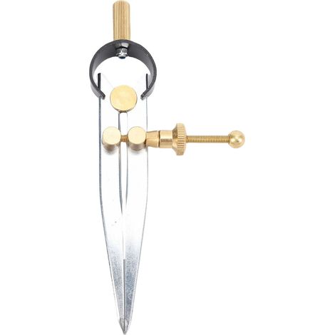 Ortviai Compas à Pointes Diviseur Spring Wing Ajustable et Bloquable 4in pour Marquage sur Cuir, Bois et Métal