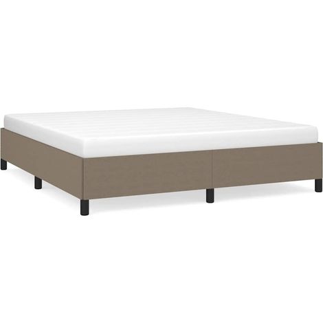 Maison Exclusive - Bettgestell ohne Matratze Taupe 180x200 cm Sto (1/5)