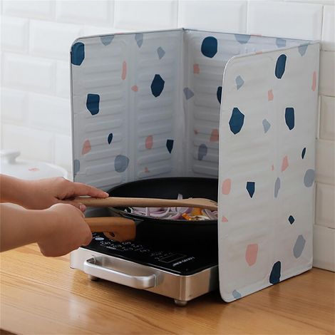 Protection Anti-Éclaboussures En Aluminium - Écran Anti-Splatter Pour Friture - Plaque Pliable De Protection Cuisine Pour Plan De Travail - 84 cm x 39 cm - 1 Pièce (1/5)