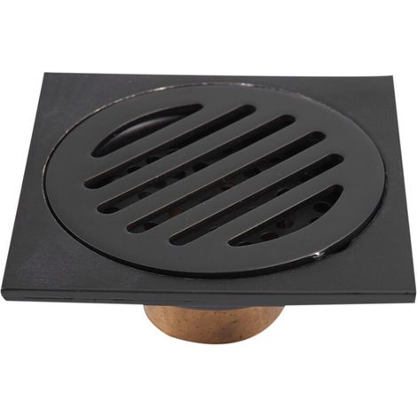 Bonde de salle de bain noire, crépine de douche anti-odeurs, accessoires de salle de bain (1/5)