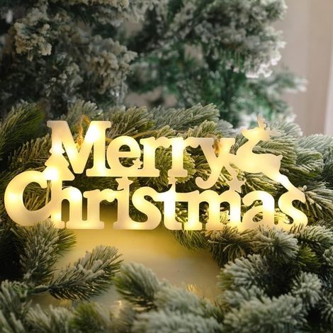 Merry Christmas Sign, 11" Merry Christmas Sign for Christmas Decorations, Christmas Tree Hanging Sign Ornaments, Christmas Decor Sign , for Outdoor Indoor Window Yard Wall Door Home (1/3)
