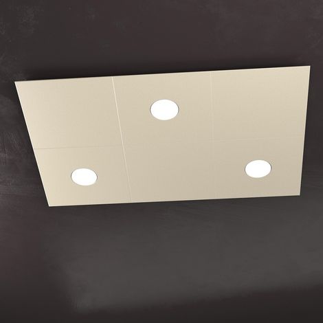 Plafoniera moderna top light eccentric 1156 3l3d gx53 led metallo lampada parete soffitto, finitura metallo sabbia