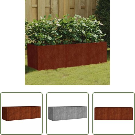 Gartengestaltung -  Hochbeet 120x40x40 cm Cortenstahl