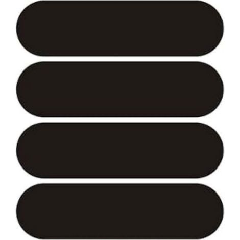 Stickers autocollants noirs réfléchissants casque - - 85x23mm - Pour moto et sécurité