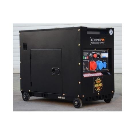 Groupe électrogène diesel 8KVA – Réservoir 30L – Autonomie 30h – Moteur 4 temps – Démarrage électrique – Protection surcharge – Kompak