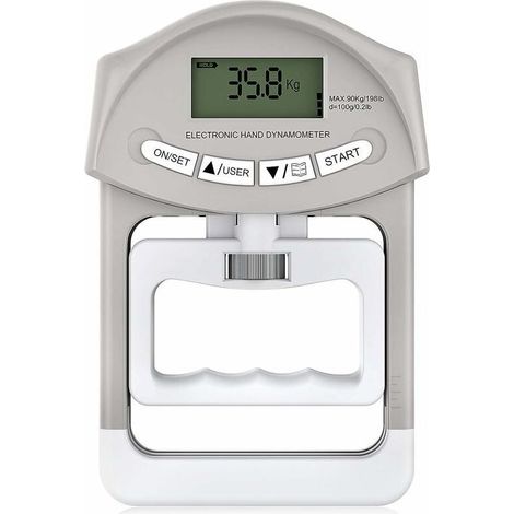 Dynamomètre Électronique à Main Capacité 90 kg 200 lbs avec 19 Jeux de Disques Individuels (1/4)