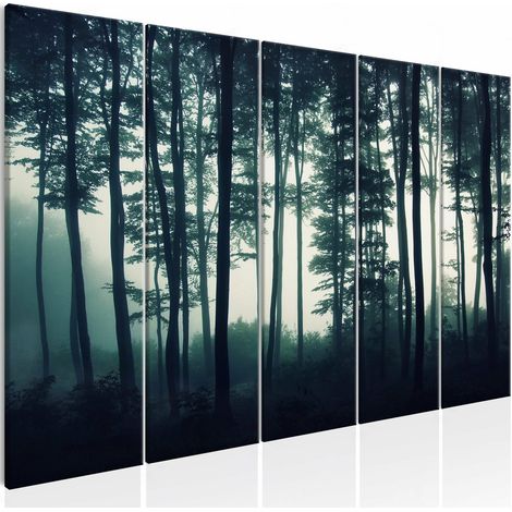 Tableau forêt sombre étroite - 225 x 90 cm (1/4)