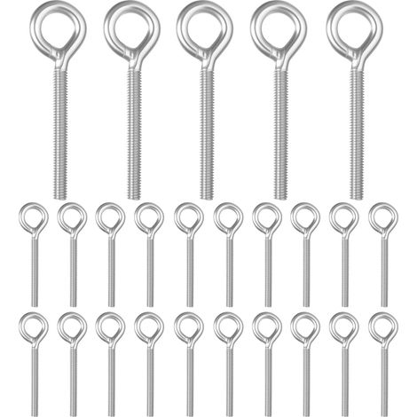 25 Boulons à Œil Inox 304 M6, Anneaux Filetés pour Suspension (1/5)