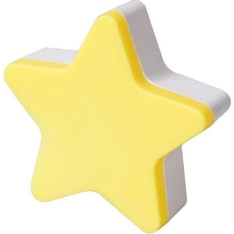Veilleuse Étoile - LED 0.1 W - Prise Murale UE - Pour Chambre Enfant - Blanc (1/4)