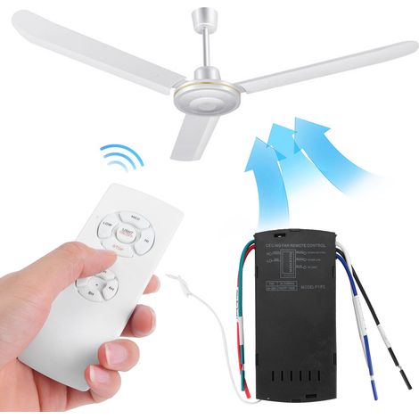 Kit de Télécommande Sans Fil pour Ventilateur de Plafond avec Minuterie, Compatible 85-265V