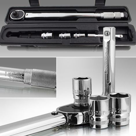 Drehmomentschlüssel Set 1/2" 40-210 Nm Ratsche Drehmoment Radmutterschlüssel PKW
