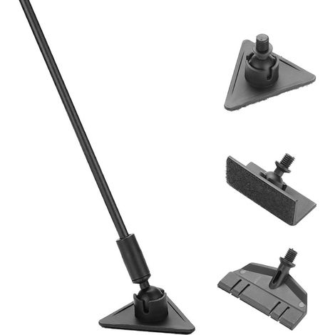 Aquarium Cleaning Brush - Stainless Steel Algae Scraper - Adjustable Detachable Handle - For Glass Aquariums - 1 Piece