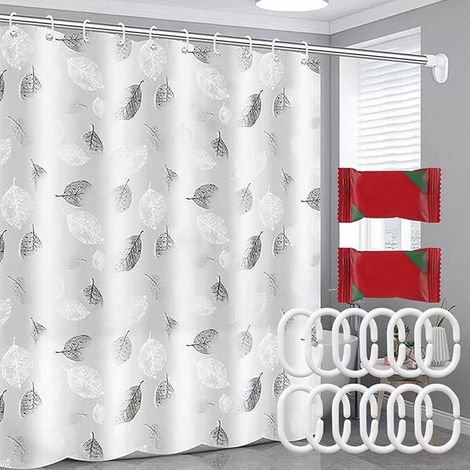 Duschvorhang (180 x 200 cm), Badvorhang, schimmelhemmend, wasserdicht, für Badezimmer, wasserdichte Badewanne. (1/5)