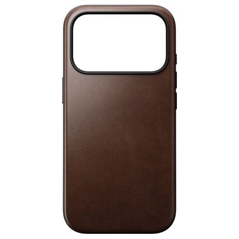Nomad Modern Leather Case iPhone 17 Pro Rustic Brown Horween