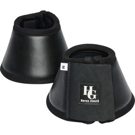Campanas para caballo horseguard cuero sintético negro absorbente de impactos
