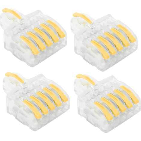 20 connecteurs rapides pour fils, borniers SPL de type T, répartiteurs de lignes en cuivre 5 en 1 (jaune) (1/5)