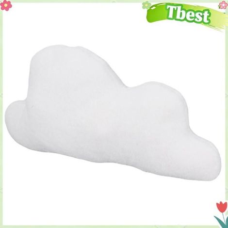 Coussin décoratif - TBEST - Oreiller Nuage - Peluche douce - Rembourré coton PP - Blanc (1/5)