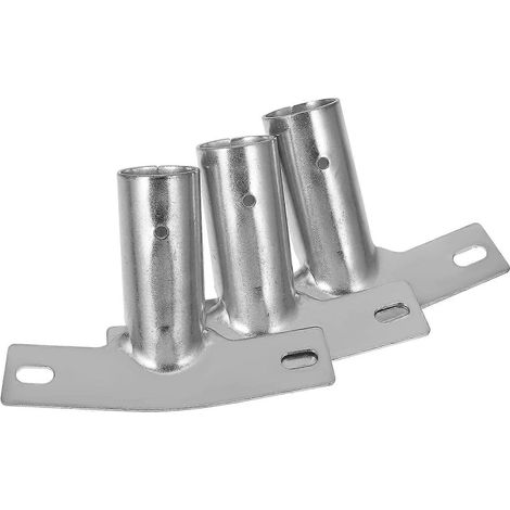 Adaptateur rallonge manche balai lot de 3 support métallique embout fileté rechange brosse sol usage résidentiel et commercial (1/5)