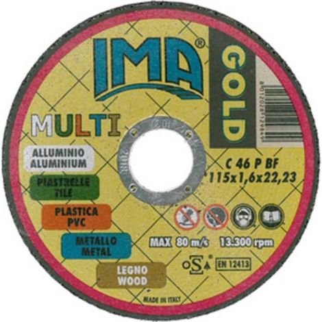 50 x IMA DISCO UNIVERSALE GOLD PIANO D 115X1,6 MM