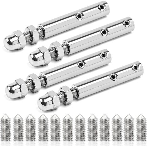 Set of 4 Stainless Steel Cable Tensioners for 6 mm to 4 mm Wire Cable Tensioner with Grub Screw Terminal for Balustrade Filling (1/5)