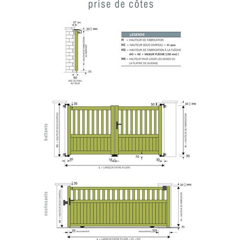 Portail Aluminium Coulissant PACA L3mxH1,20m (1/5)