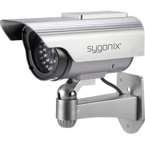 Sygonix SY-3420674 Videocamera finta con pannello solare, con LED lampeggiante