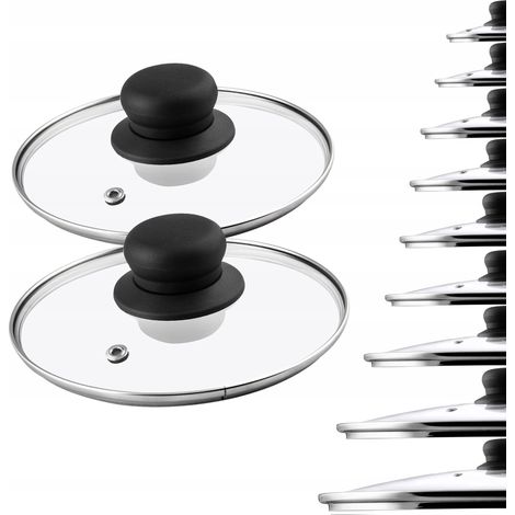 KADAX Glasdeckel 16 cm, hitzebeständig, universell, 2 Stk. (1/5)