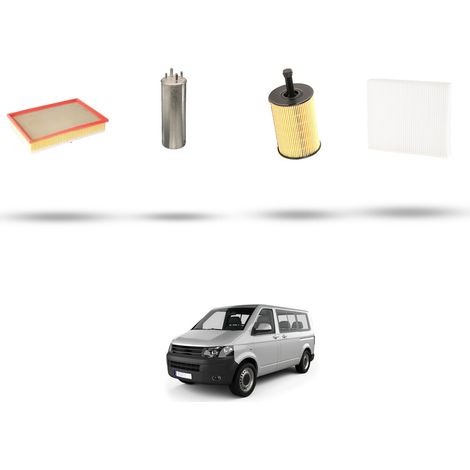 Kit tagliando 4 filtri compatibile con Vw Transporter 1.9 TDI 62Kw dal 2006 al 2009 (1/5)