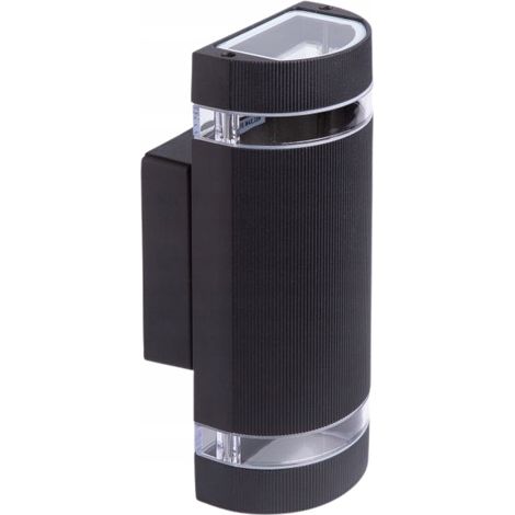 Applique esterna 2xGU10 IP54 alluminio nero Ecolight (1/4)